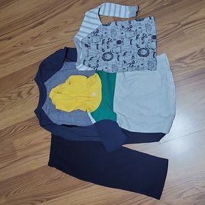4 pc boys 24M clothing lot 2T pants shirts pjs